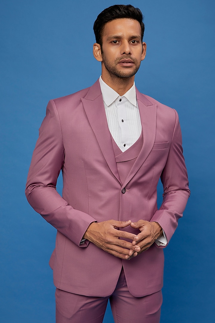Mauve Terry Rayon Suit Set by SVEN SUITS at Pernia's Pop Up Shop