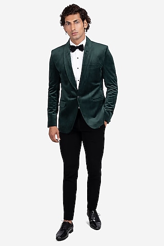 Green Velvet Tuxedo Set by SVEN SUITS