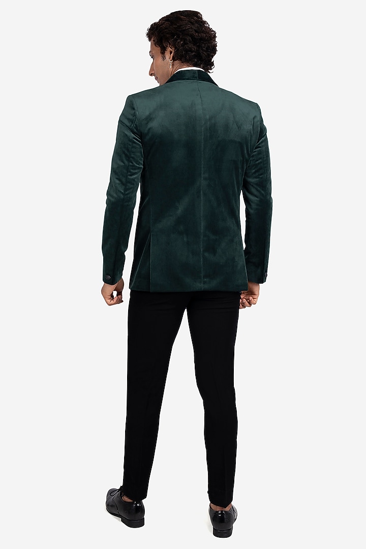 Green Velvet Tuxedo Set by SVEN SUITS at Pernia's Pop Up Shop