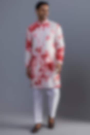 Pink Silk Tie-Dye Kurta Set by SVEN SUITS at Pernia's Pop Up Shop