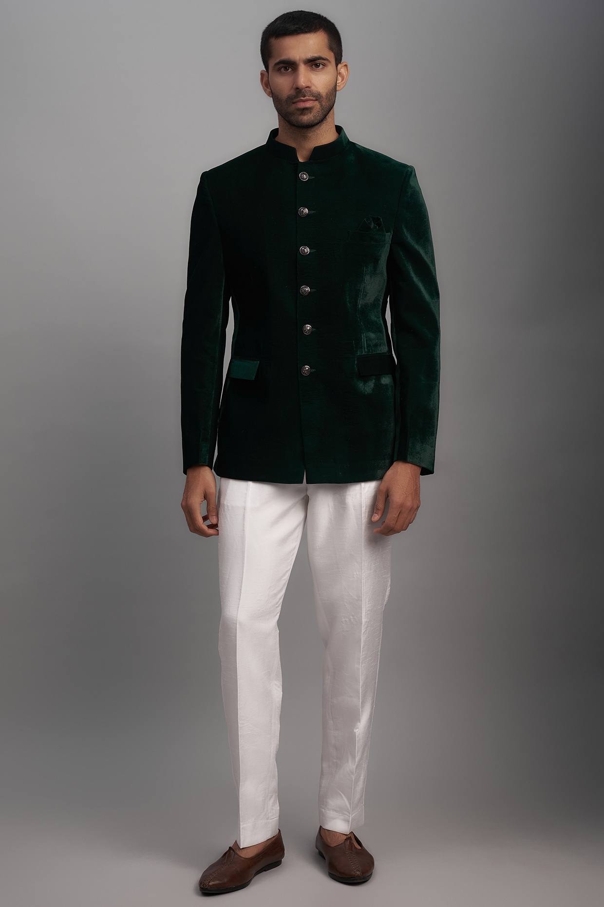 Green velvet jodhpuri outlet