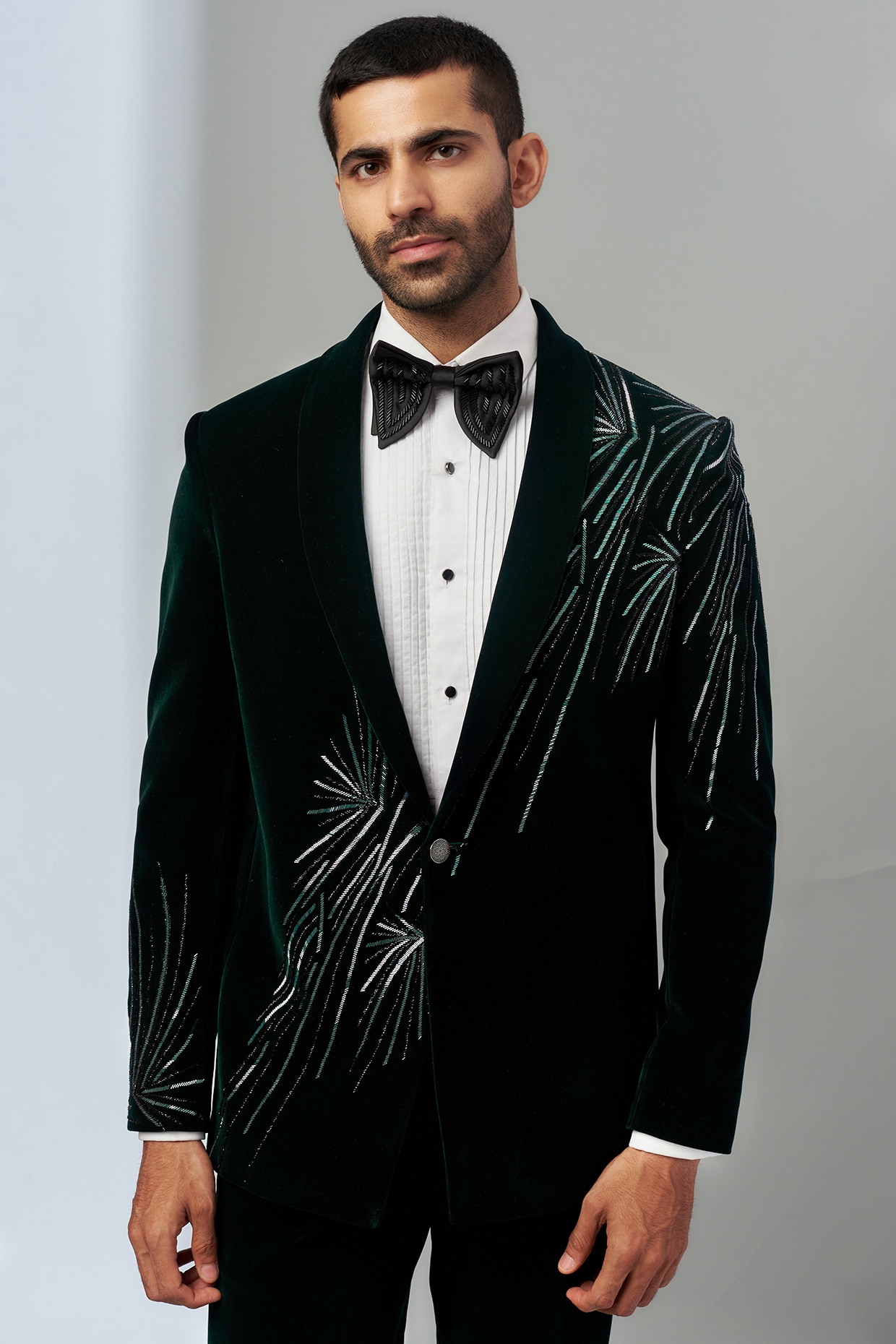 Hunter green velvet tuxedo jacket sale