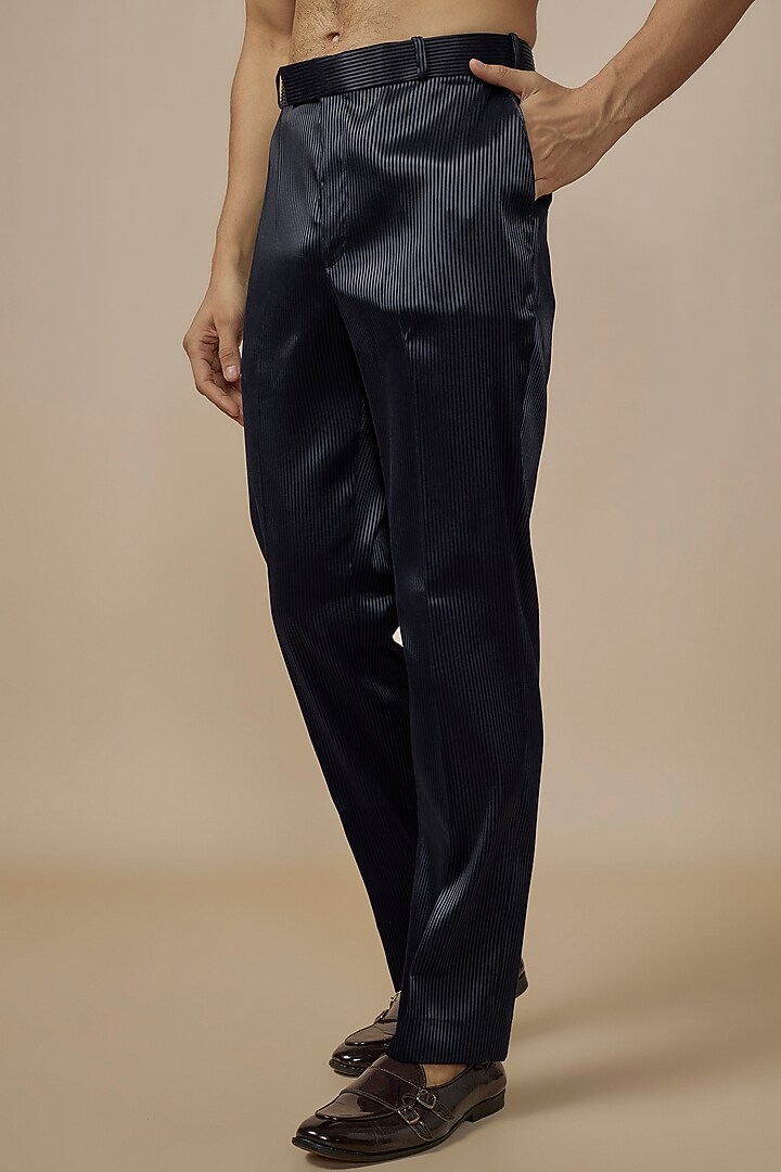 Blue Velvet Jodhpuri Set by SVEN SUITS at Pernia's Pop Up Shop