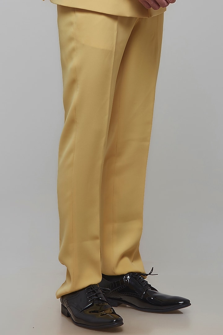 Yellow Polyester Stretch Blazer Set by SVEN SUITS at Pernia's Pop Up Shop