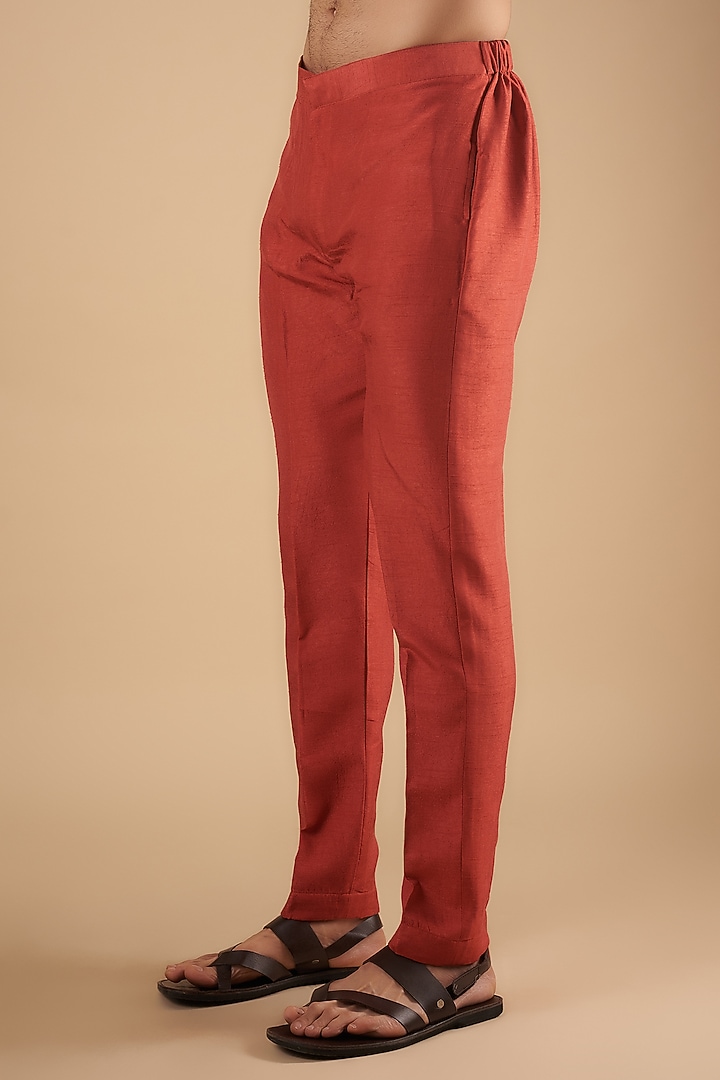 Red Silk Embroidered Wedding Indowestern Set by SVEN SUITS at Pernia's Pop Up Shop