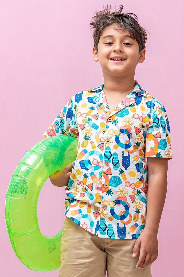 Multi-Colored Printed Shirt For Boys by Miko Lolo