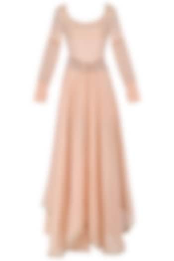 Peach Chanderi Brocade Kurta and Sharara Pants Set available only at Pernia's Pop Up Shop.