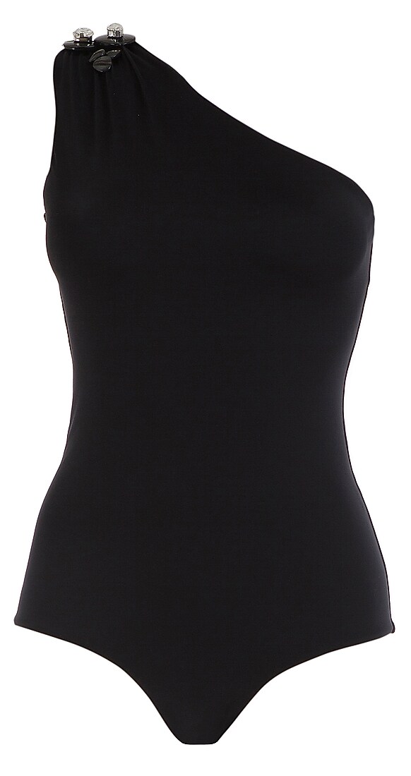 One shoulder Embellished Maillot by Shivan & Narresh
