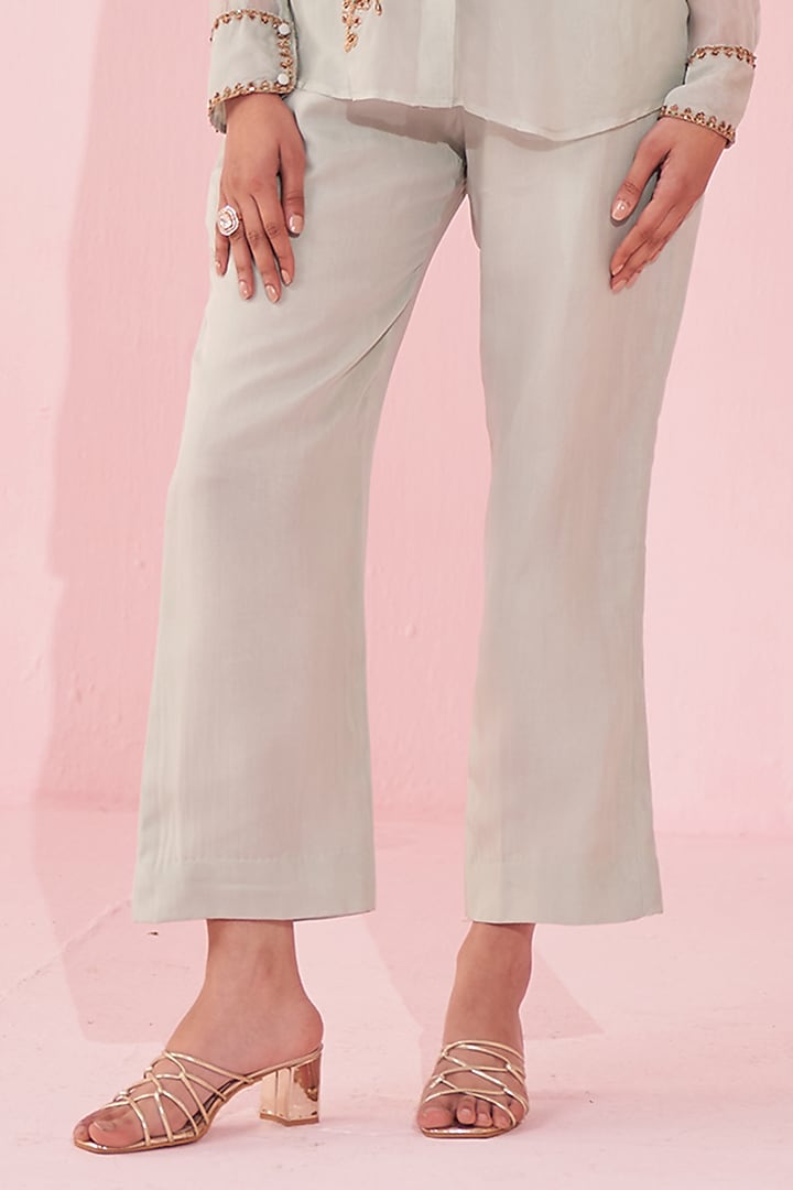Pale Blue Organza Co-Ord Set by Studio Bagechaa at Pernia's Pop Up Shop