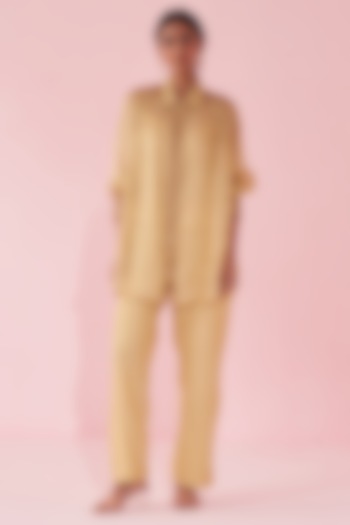 Yellow Organza Co-Ord Set by Studio Bagechaa at Pernia's Pop Up Shop