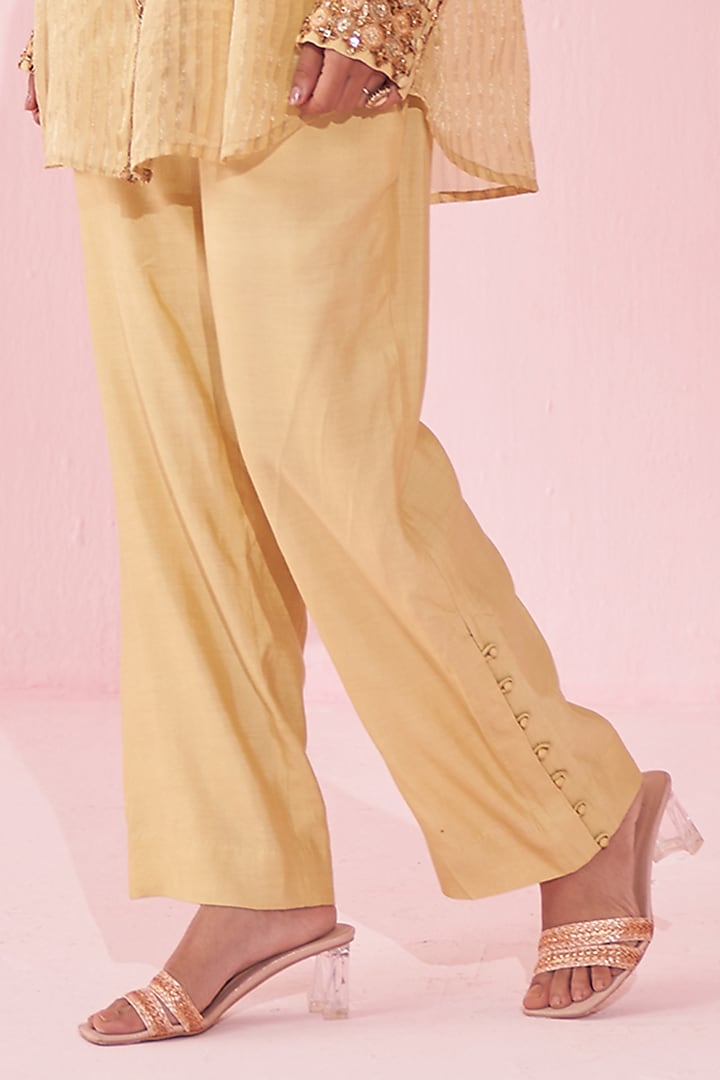 Yellow Organza Co-Ord Set by Studio Bagechaa at Pernia's Pop Up Shop