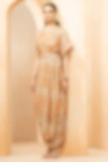 Multi-Colored Fine Silk Digital Printed Vacation Dress With Belt by Studio Bagechaa at Pernia's Pop Up Shop