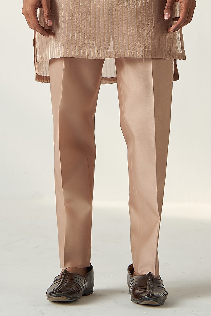 Fawn Organza Kurta Set by Studio Bagechaa Men at Pernia's Pop Up Shop