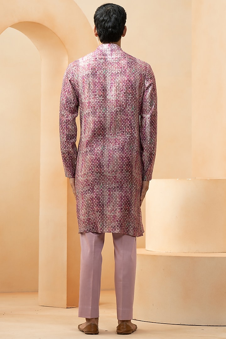 Firdauz Chanderi Printed Nehru Jacket Set by Studio Bagechaa Men at Pernia's Pop Up Shop
