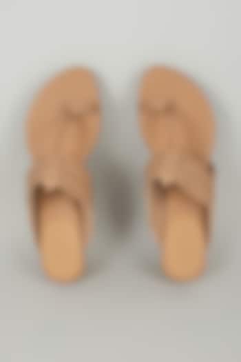 Camel-Colored Faux Leather Heels by Stoffa Bride at Pernia's Pop Up Shop