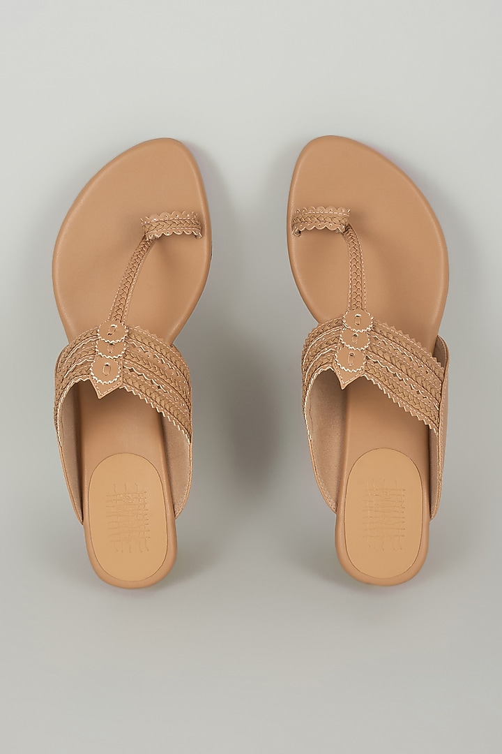 Camel-Colored Faux Leather Heels by Stoffa Bride at Pernia's Pop Up Shop