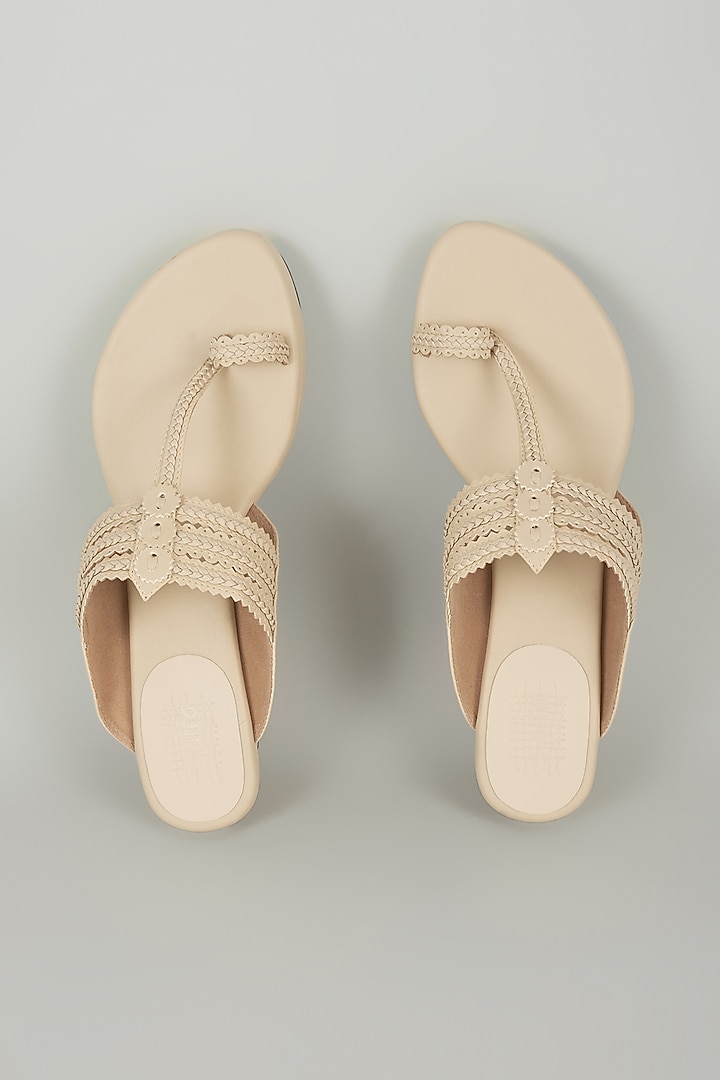 Taupe Faux Leather Heels by Stoffa Bride at Pernia's Pop Up Shop