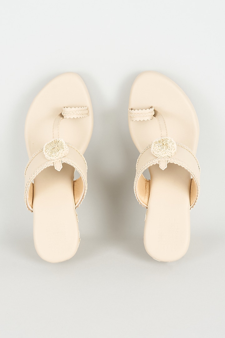 Taupe Faux Leather Wedges by stoffa bride at Pernia's Pop Up Shop