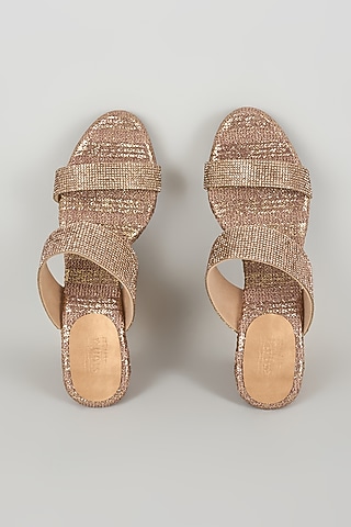 Copper Faux Leather Heels by Stoffa Bride