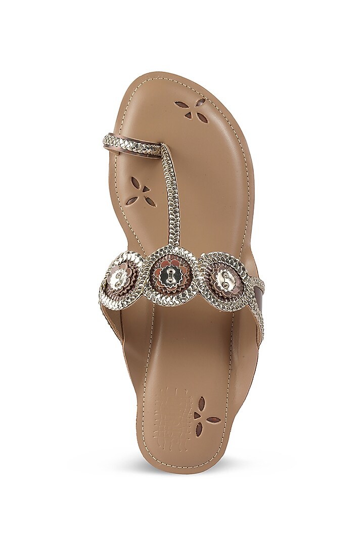 Grey Faux Leather Braided Flats by stoffa bride at Pernia's Pop Up Shop