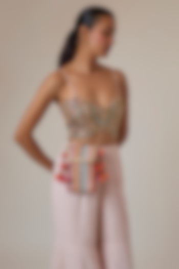 Multi-Colored Raw Silk Sling Bag by stoffa bride at Pernia's Pop Up Shop