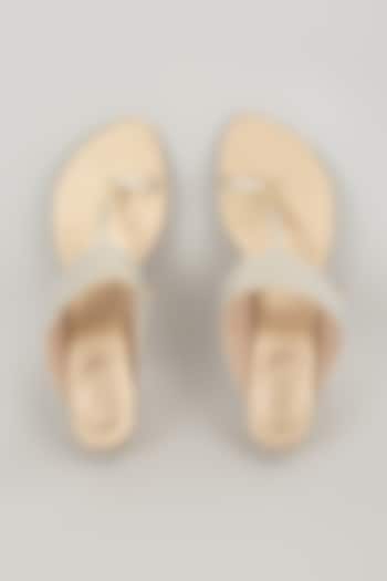 Champagne Faux Leather Heels by Stoffa Bride at Pernia's Pop Up Shop