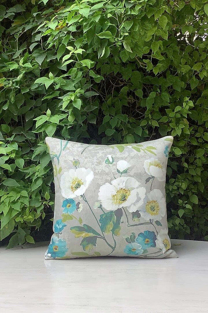 Floral Green & Blue Tropical Cushion Cover by Studio Covers at Pernia's Pop Up Shop