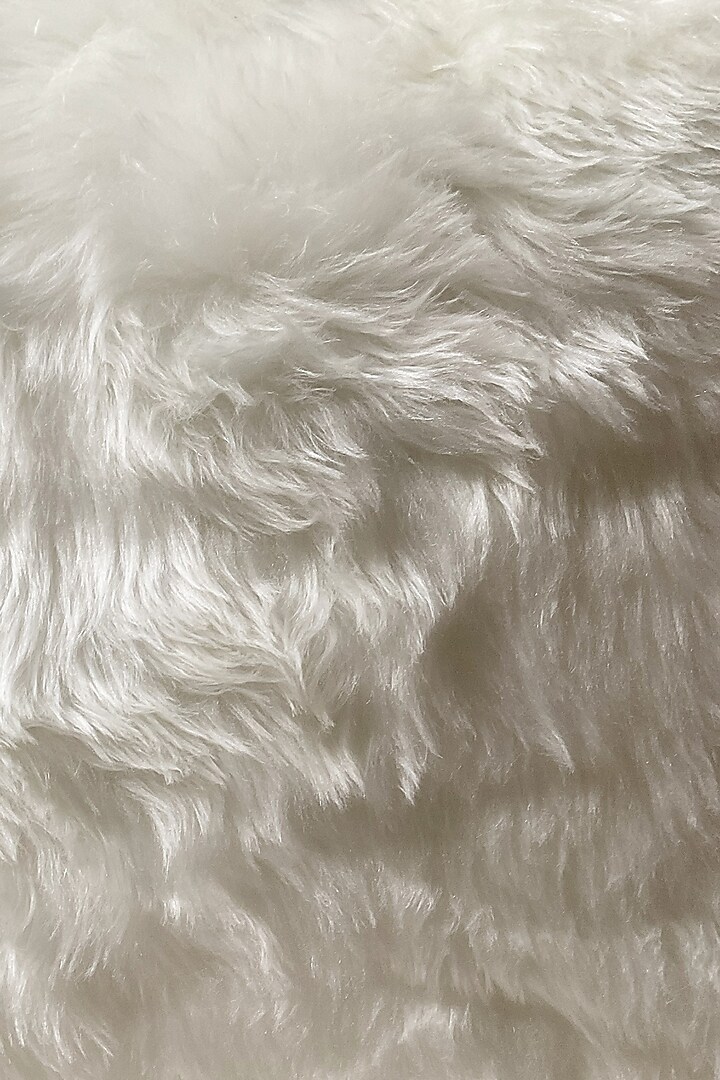 White Faux Fur Luxe Vegan Throw by Studio Covers at Pernia's Pop Up Shop