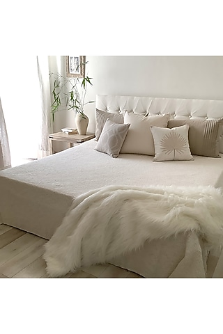 Ivory Cotton Handwoven Bedspread by Studio Covers
