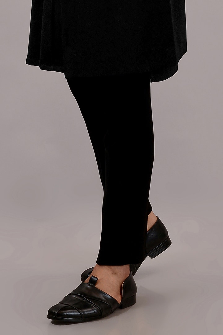Black Textured Suiting Hand Embroidered Wedding Indowestern Set by STEEL at Pernia's Pop Up Shop