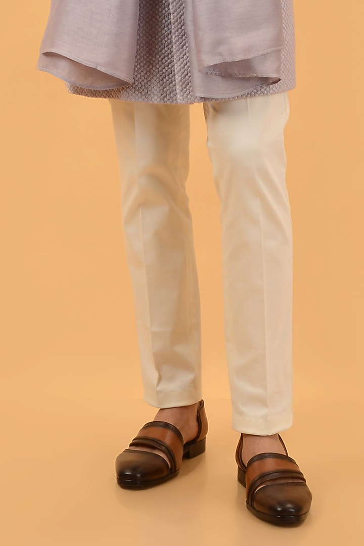 Lilac Lucknowi Ombre-Dyed Indo-Western Set by STEEL at Pernia's Pop Up Shop