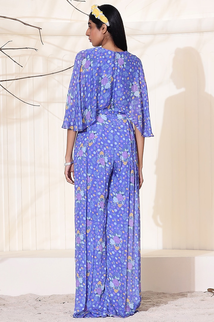 Purple Hand Embroidered Jumpsuit by Seema Thukral at Pernia's Pop Up Shop