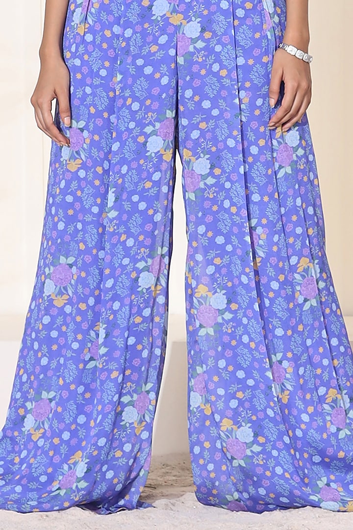 Purple Hand Embroidered Jumpsuit by Seema Thukral at Pernia's Pop Up Shop