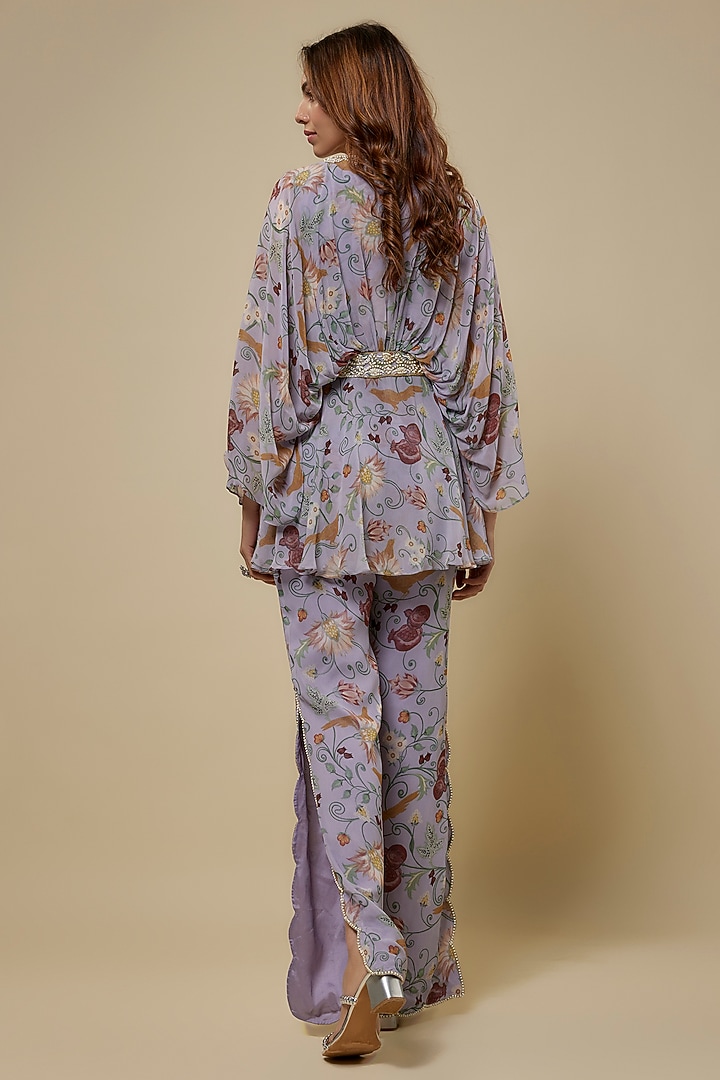 Multi-Colored Georgette Printed Co-Ord Set by Seema Thukral at Pernia's Pop Up Shop