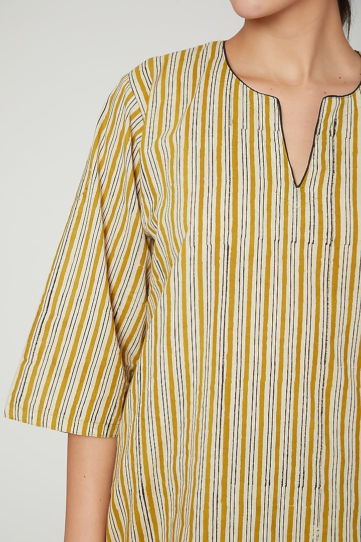 Mustard Printed Nightwear Set by Stitch at Pernia's Pop Up Shop