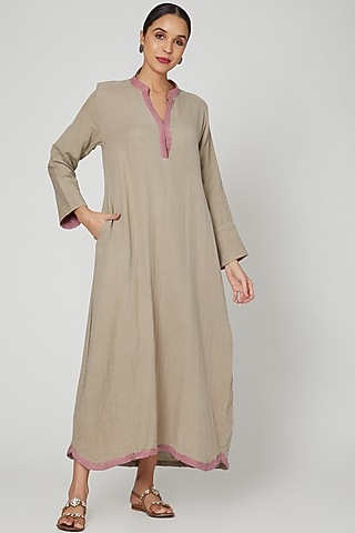 Moss Green Dyed Kaftan by Stitch