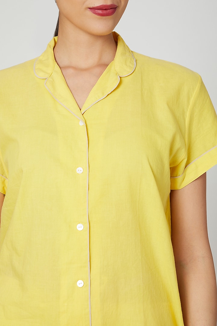 Yellow Shirt With Shorts by Stitch at Pernia's Pop Up Shop