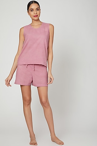 Mauve Top With Shorts by Stitch