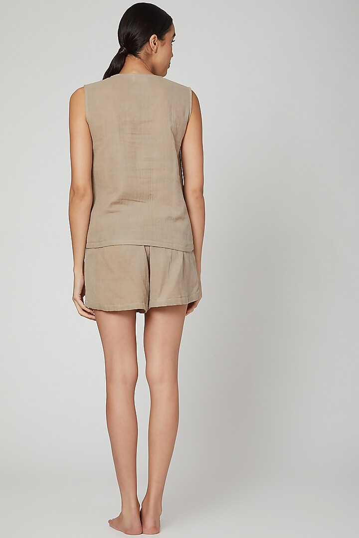 Moss Green Top With Shorts by Stitch at Pernia's Pop Up Shop