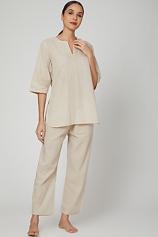 Grey Top With Pajama Pants by Stitch