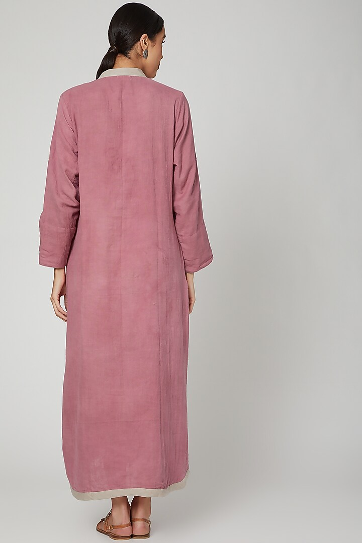 Mauve Dyed Cotton Kaftan by Stitch at Pernia's Pop Up Shop