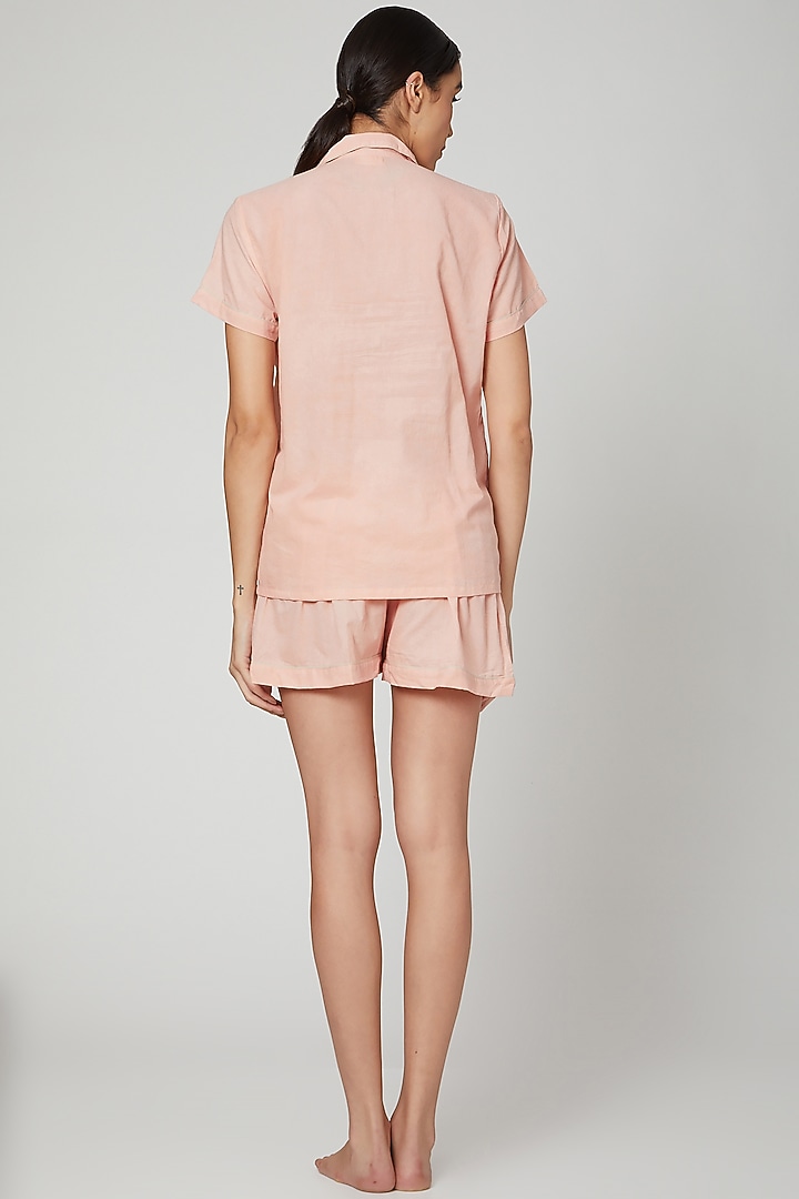 Blush Pink Shirt With Shorts by Stitch at Pernia's Pop Up Shop