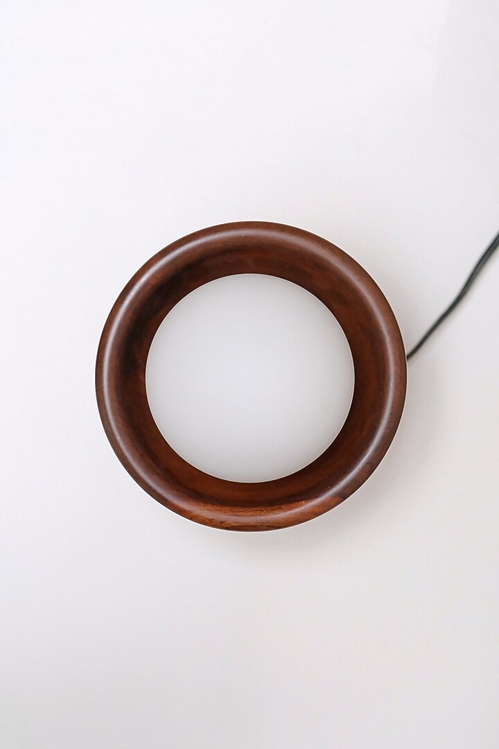 Brown Reclaimed Teak Wood Handcrafted Lamp by Studio Indigene at Pernia's Pop Up Shop