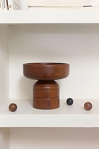 Brown Reclaimed Teak Wood Showpiece by Studio Indigene