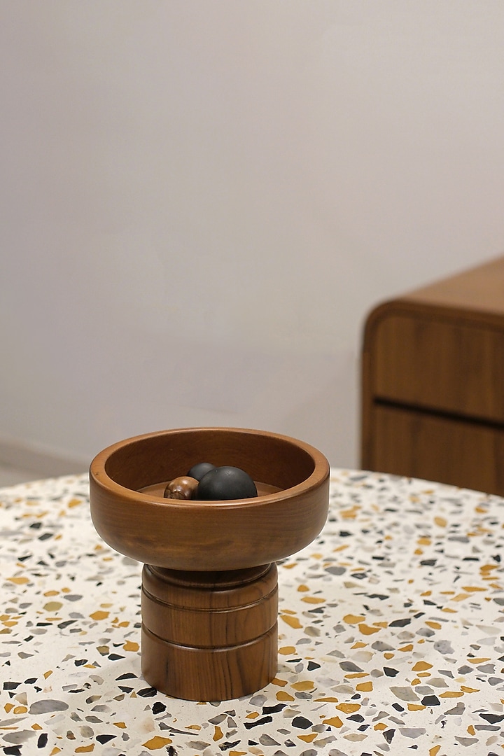 Brown Reclaimed Teak Wood Showpiece by Studio Indigene at Pernia's Pop Up Shop