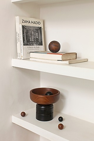 Brown Reclaimed Teak Wood Showpiece by Studio Indigene