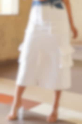 White Denim Cargo Skirt by Style Junkiie at Pernia's Pop Up Shop
