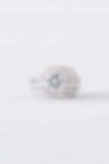 White Finish CZ Ring In Sterling Silver by STELLA CREATIONS at Pernia's Pop Up Shop