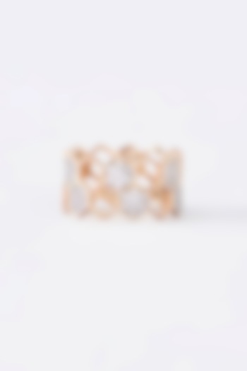 Rose Gold Finish CZ Ring In Sterling Silver by STELLA CREATIONS at Pernia's Pop Up Shop