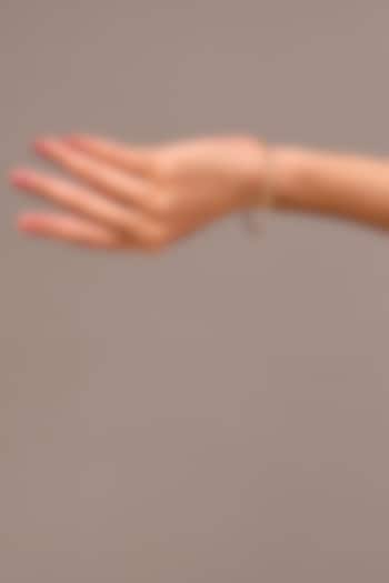 Two-Tone Finish Bracelet In Sterling Silver by STELLA CREATIONS at Pernia's Pop Up Shop